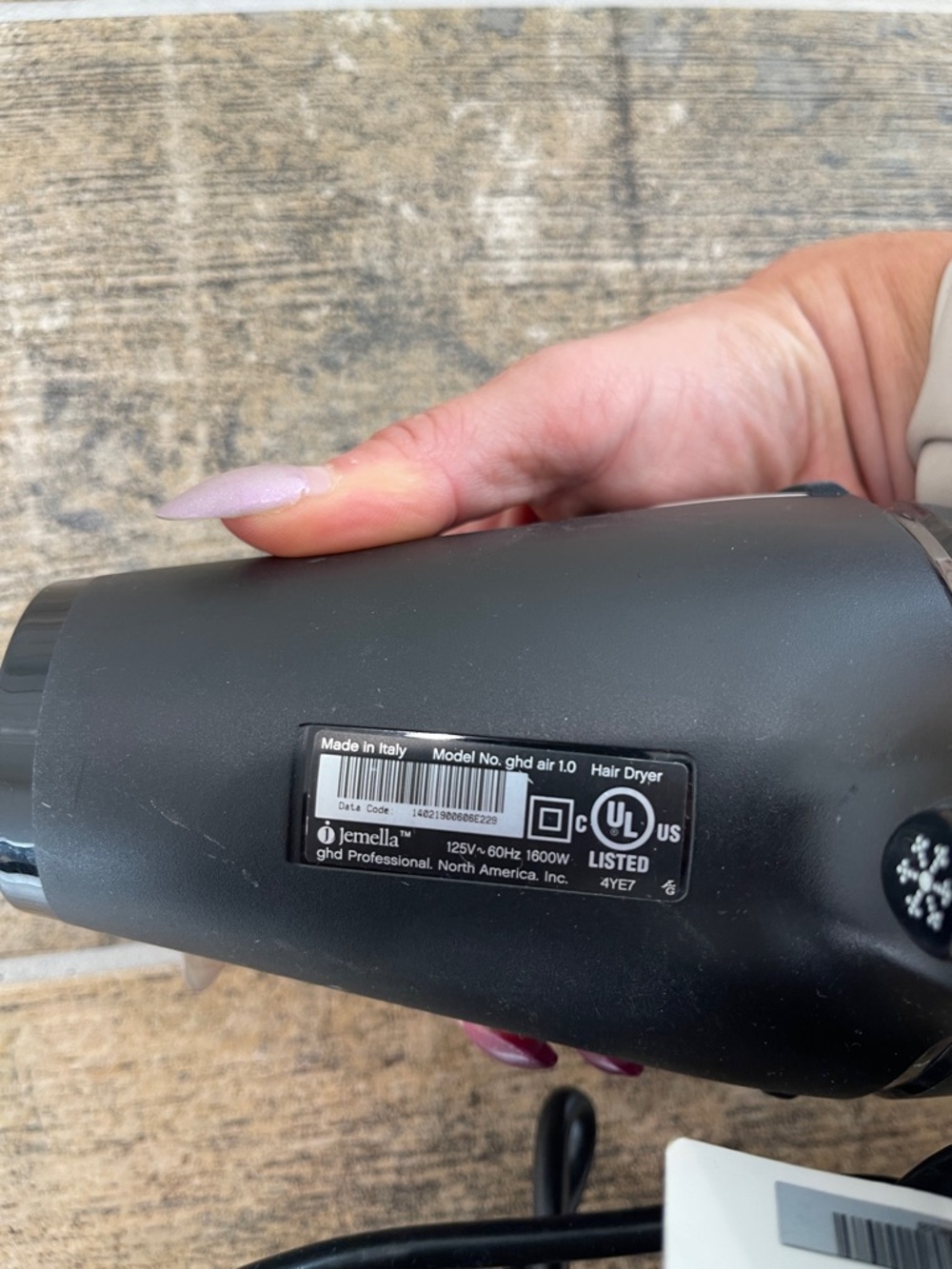 ghd air 1.0 Black Hair Dryer Made in Italy 1600W - Picture 6 of 6